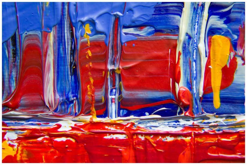 A close-up of a vibrant and colorful abstract pain