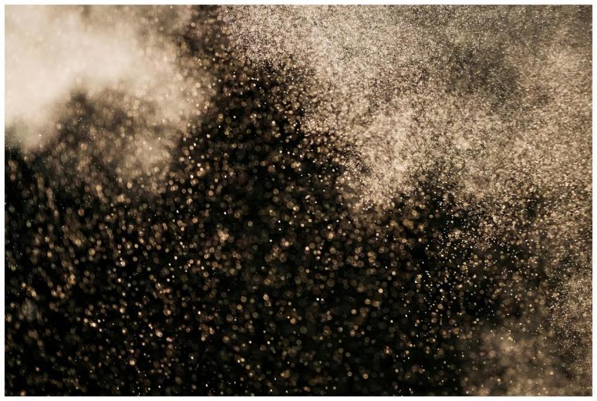 Stunning abstract image featuring gold particles f