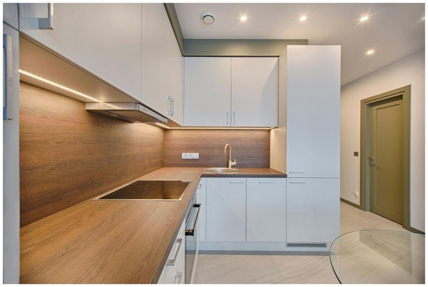 Modern kitchen interior with minimalistic design a