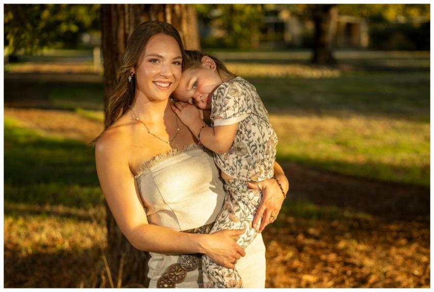 Mother Child Embrace Sunny