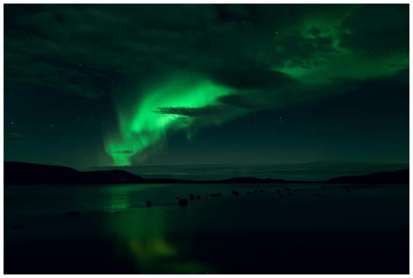 Stunning aurora borealis illuminating the night sk