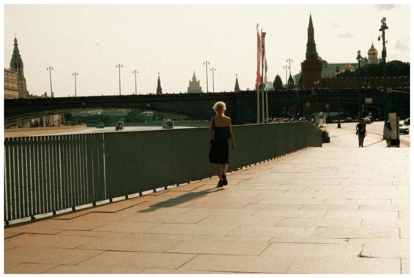 Woman Walking Near Moscow