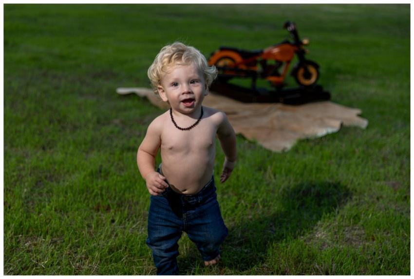 Happy Toddler Running Open