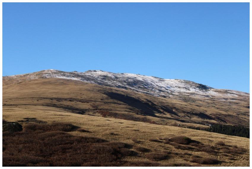 Scenic Snow Dusted Mountain