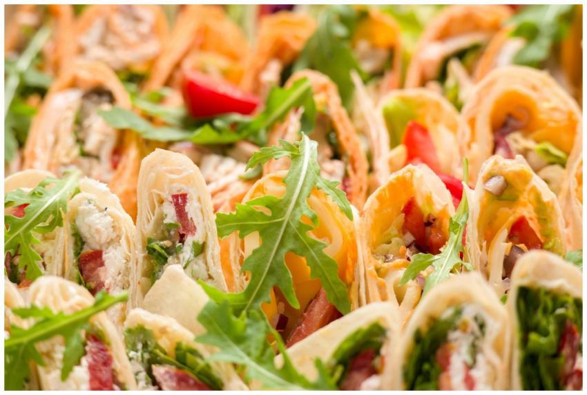 Colorful Fresh Tortilla Wraps