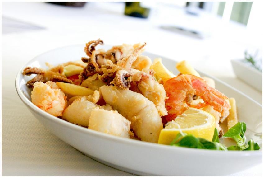 Delicious Italian Fritto Misto featuring shrimp, s
