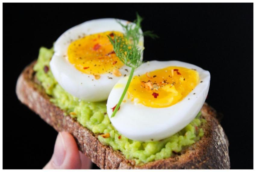 A delicious and healthy avocado toast topped with