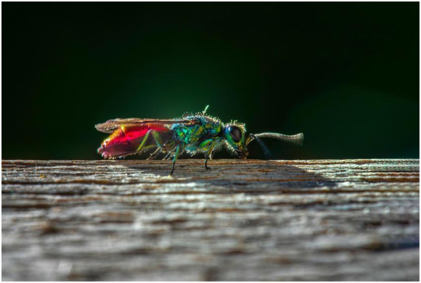 Vibrant macro photo of a jewel beetle showcasing i