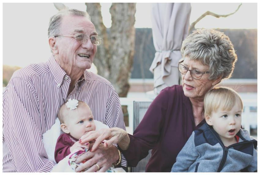 Grandparents spending joyful moments with their gr