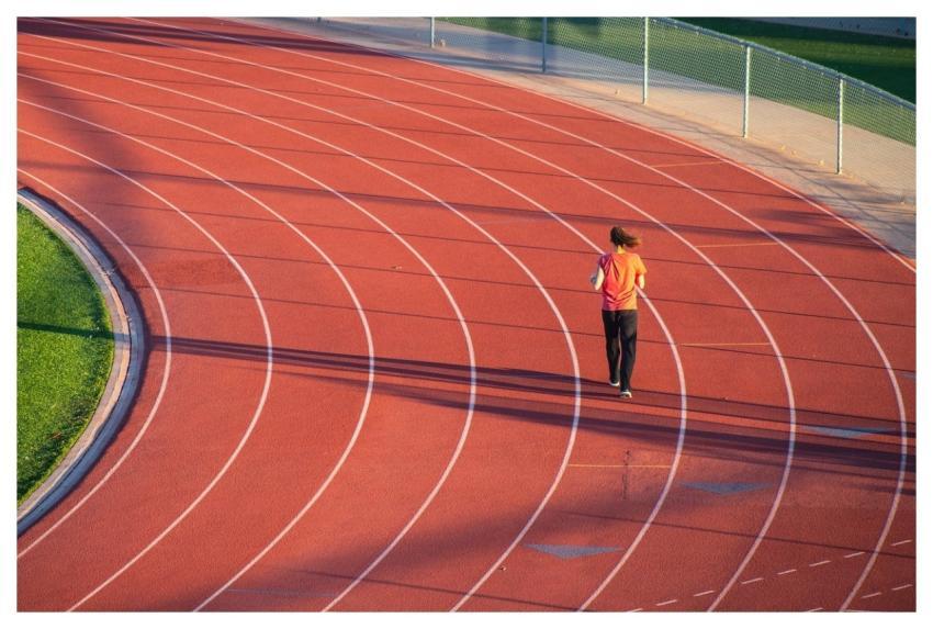 Running Woman Track Exercise