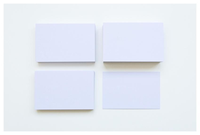 Business Cards Show Empty Blank