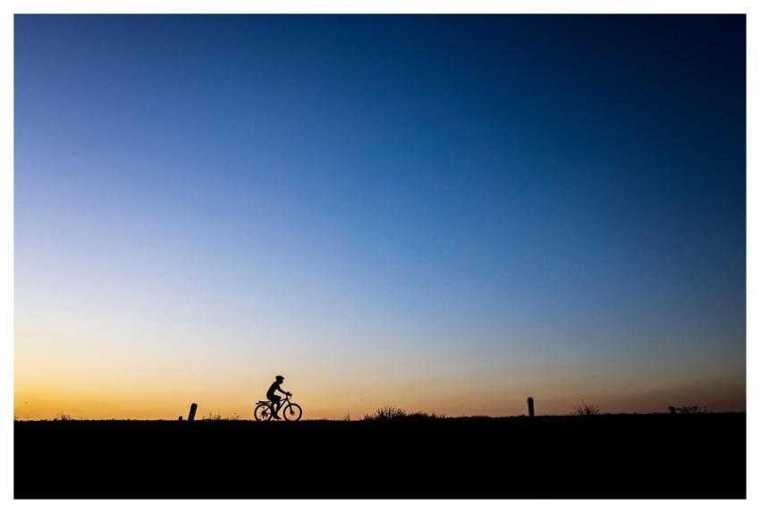 Sunrise Cycling Silhouette Bicycle