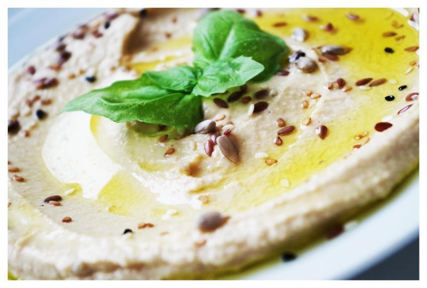 Hummus Chickpeas Pasta Basil