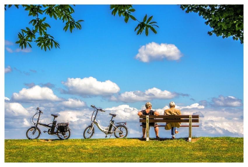 Man Woman Bicycle Bike