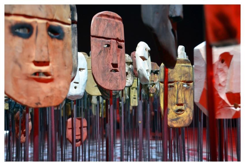 Faces Masks Heads Wood