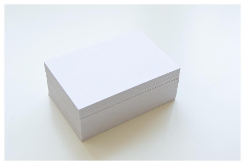 Business Cards Show Empty Blank