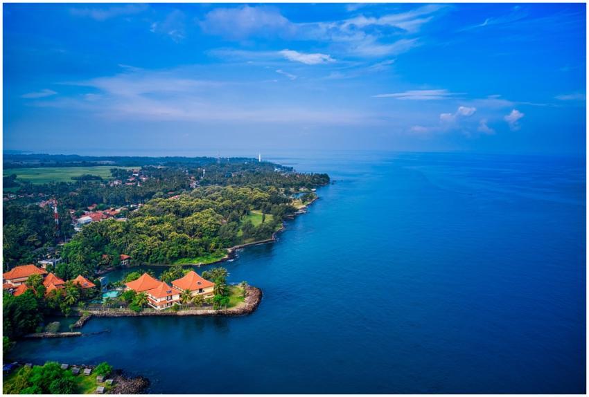 Breathtaking aerial view of Banten, Indonesia show