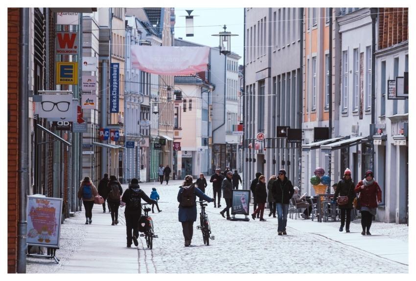 Shopping Street Pedestrian Zone Downtown People