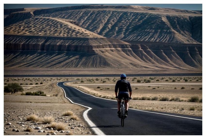 Road Mountains Cyclist Bicycle