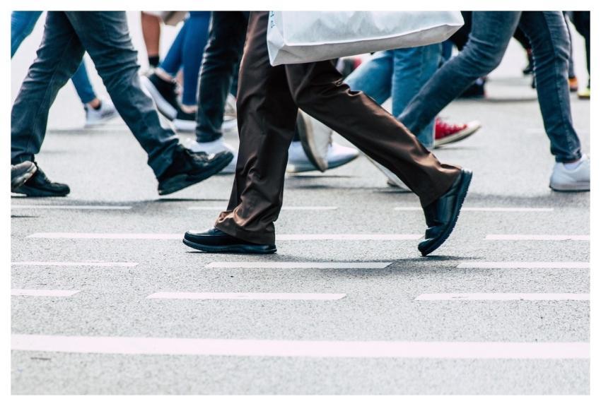 Pedestrian Feet Steps People