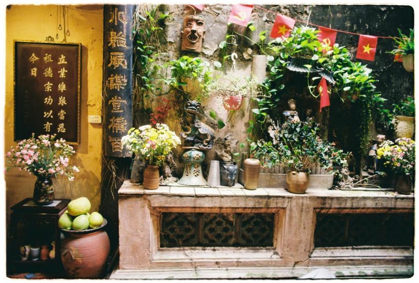 Traditional Vietnamese Garden Shrine
