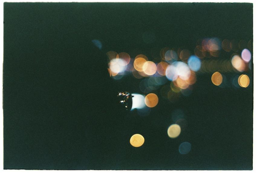 Vivid bokeh of city lights creating a colorful abs