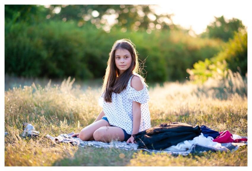 Girl Kid Meadow Young