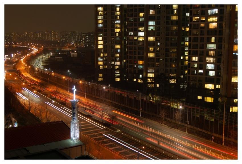 Night View Korea Night View Road Night