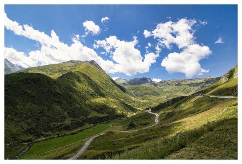 Mountains Oberalp Pass Mountain Road Summer
