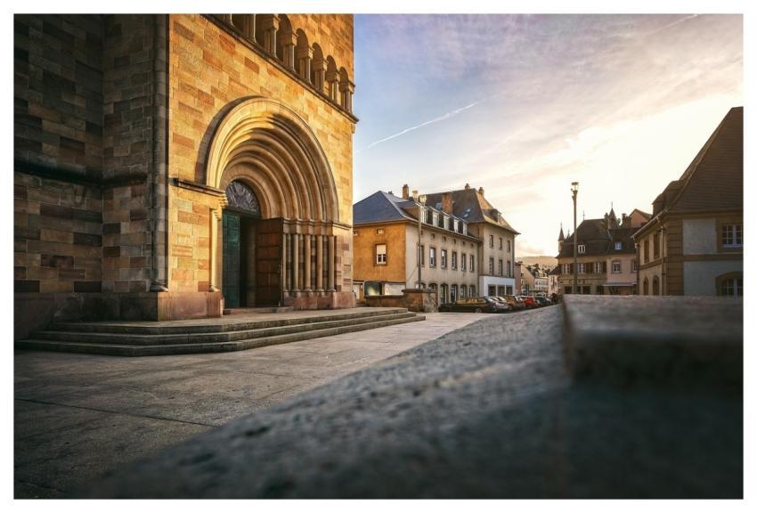 Building Church Houses Facade