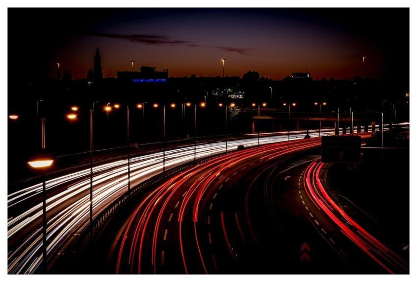 Highway Light Trail Long Exposure Speed