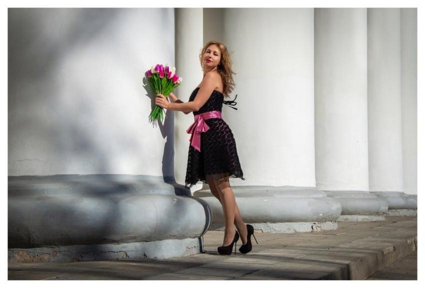 Woman Architecture Columns Classic