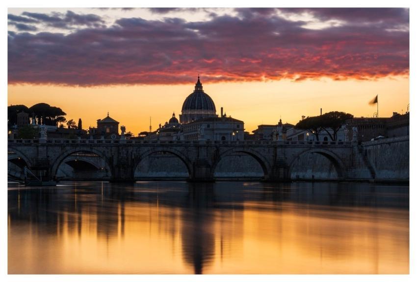 Tiber River Rome St Peter's Basilica