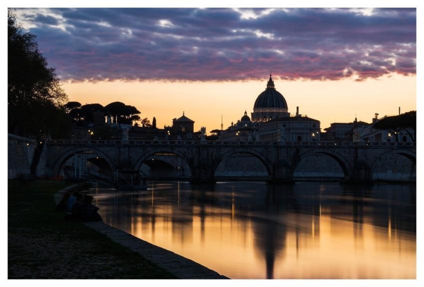 Tiber River Rome St Peter's Basilica