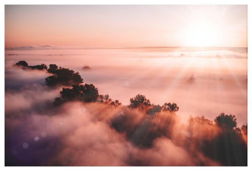 Dawn Mountains Nature Fog