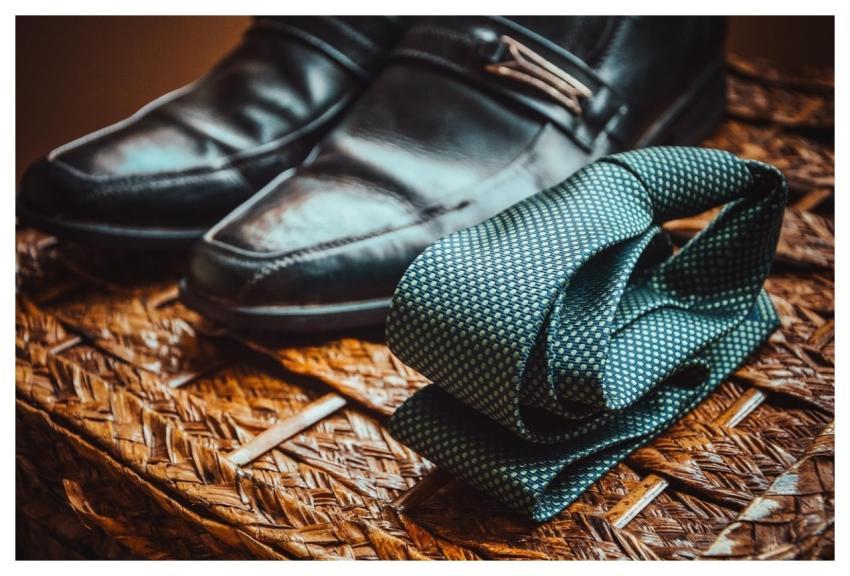Necktie Leather Shoes Fashion Style