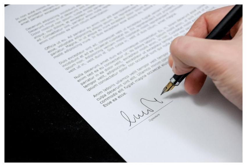 Document Agreement Documents Sign