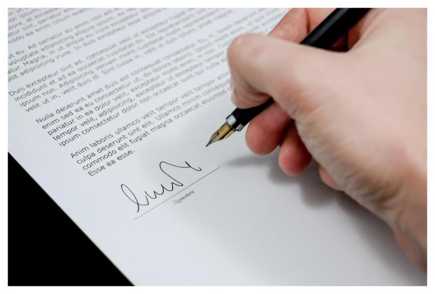 Document Agreement Documents Sign
