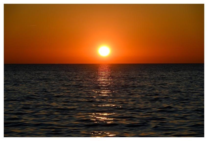 Sunset Ocean Sea Sunset Over Water