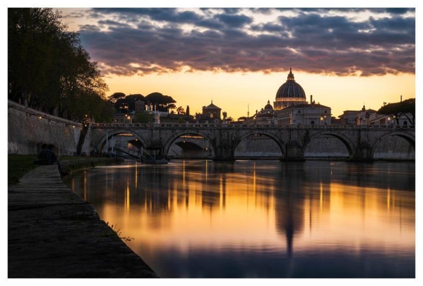 Tiber River Rome St Peter's Basilica
