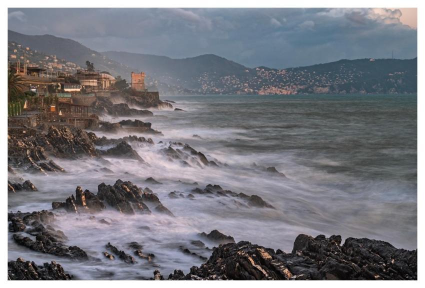 Sea Cliffs Storm Liguria