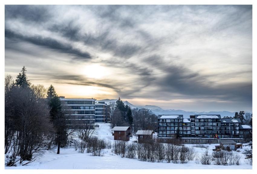 Mountains Winter Vacation Sunset