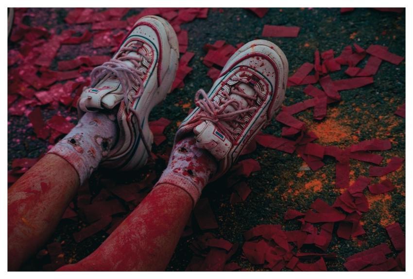 Child Foot Horror Splash