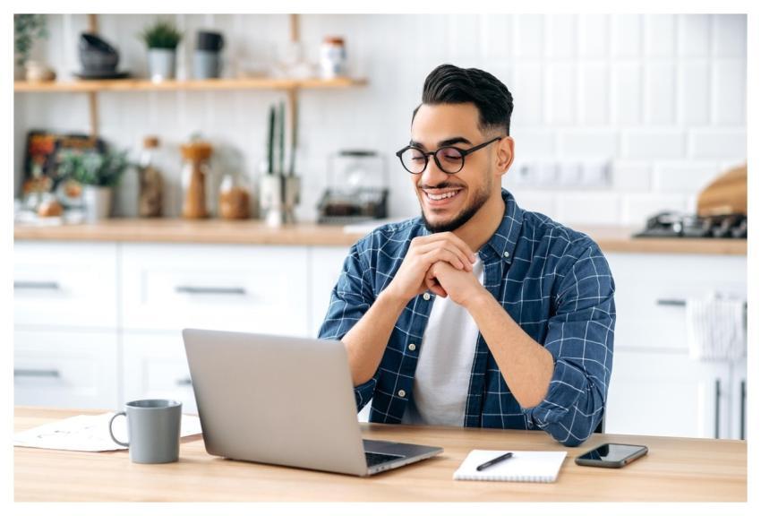 Man Laptop Kitchen Mug