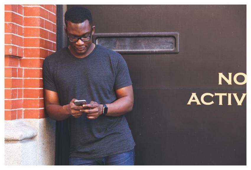 Man Black Man Mobile Phone Person