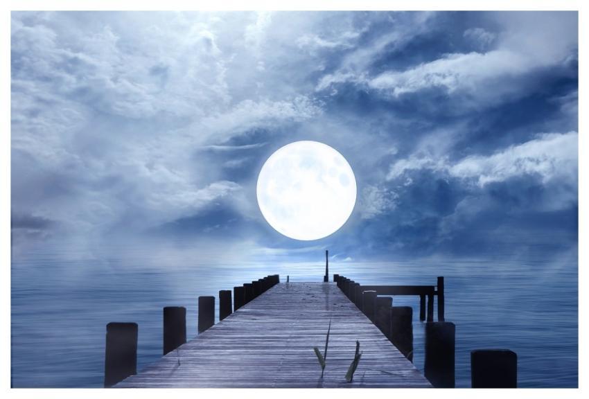 Good Night Full Moon Moonlight Night