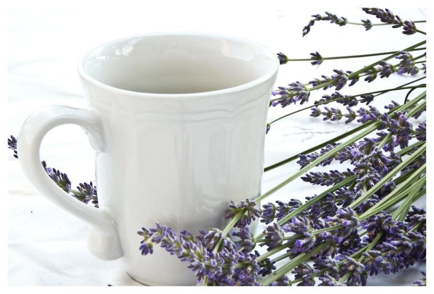 Lavender Cup Tablecloth Lifestyle