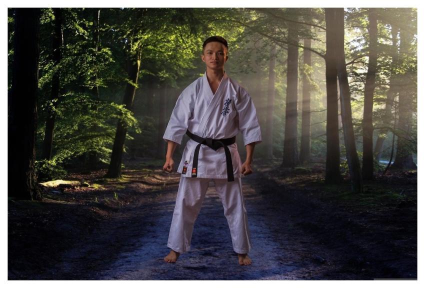 Composition Scene Man Karate