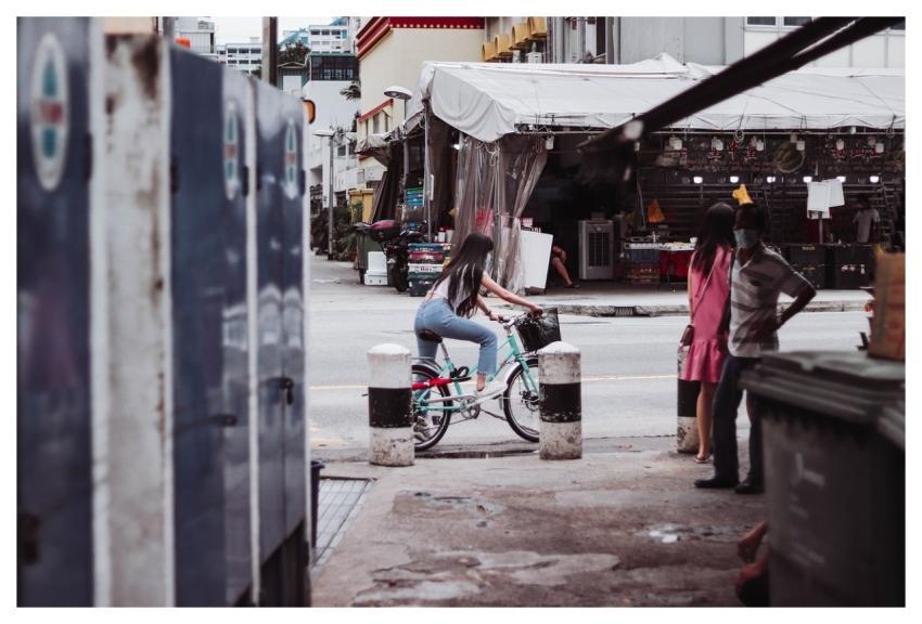 Women Bicycle Street Geylang Street