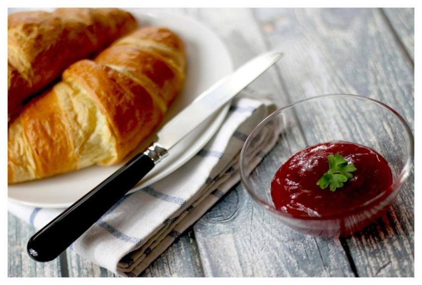 Croissants Jam Breakfast Knife